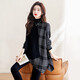Sibaishe Contrast Color Sweater 2025 Autumn New Women's Loose Irregular Pullover Half-Turtle Collar Top