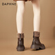 Daphne Martin boots women's winter retro thick-soled short boots lamb wool warm snow boots new cotton boots brown 37