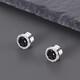 Crystal Cluster Brilliant Magnetic Ear Clip Men's Trendy Light Luxurious High-end Cool Style Earrings No Piercing Painless Earrings Crystal Cluster Black Magnetic Ear Clip