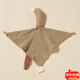 Jingmengyuan wrinkled cloth soothing napkin, baby can bite the doll, sleeping baby, soothing baby to sleep, pure cotton gauze little swan hand puppet, khaki umbrella (goose) 1 pack