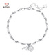 Aido Diamond pt950 platinum gourd bracelet for women, genuine platinum Fulu bamboo bracelet, lucky and lucky brand ingot bracelet, lucky and lucky bamboo bracelet 12.2-12.4g, length 16+3cm