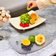 Wilkie Fruit Plate Living Room High-end Fruit Plate Dry Fruit Plate Snack Plate Home High-end Light Luxury Modern Fruit Plate Display Light Luxury Fruit Plate 2 Pack Creamy White + Transparent