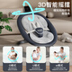 ULOP baby rocking chair to coax baby, baby electric rocking chair to coax baby to sleep, cradle bed, newborn full moon meeting gift, intelligent baby rocking chair to coax baby to sleep - dark gray, free mosquito net + Bluetooth + doll + sleeping pad + remote control