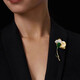 Lianshi Yin Muchi emerald lotus leaf brooch coat brooch women's corsage suit accessories wedding Qixi birthday XZ0563 emerald lotus leaf brooch