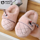 Piggy Banner men and women's indoor and outdoor wear home warm soft-soled cute plush children's cotton slippers MT2502 pink 30