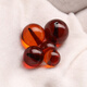 Yanyun jewelry boutique blood amber amber single beads natural raw ore round beads loose beads amber beads bracelet diy accessories 7-8mm