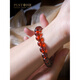 PLSTONE natural crystal Tanzania Fanta stone orange garnet hand-made bracelet gift for women and men, bead master level about 8mm Fanta garnet