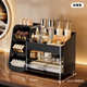 Shantou Lincun cosmetics storage box desktop style dressing table eyebrow pencil storage box large capacity product storage rack light luxury black-1 pack