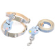 Hanhan Paradise Cat Rope Traction Collar Anti-Escape Cat Rope Chain Rabbit Pet Harness Collar Blue M