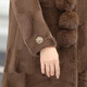 Nuo Wei middle-aged and elderly women's foreign style imitation mink velvet coat large size foreign style mother's winter fur all-in-one thickened warm coat camel XL recommended 90-115Jin Jin equals 0.5kg (selected quality)