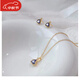 Tanzanite bracelet Japanese natural 18K gold plated light luxury amethyst pendant 925 clavicle chain Tanzanite necklace
