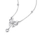 Jin Zhifu inheritance platinum chain set for female fugitive princess PT950 bow love pendant for girlfriend and wife birthday gift fugitive princess chain about 4.65 grams