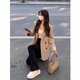 CEENIU small suit jacket women's 2025 spring and autumn new style small high-end street-friendly loose Korean casual suit black L