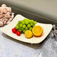 Wilkie Fruit Plate Living Room High-end Fruit Plate Dry Fruit Plate Snack Plate Home High-end Light Luxury Modern Fruit Plate Display Light Luxury Fruit Plate 2 Pack Creamy White + Transparent