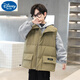 Disney boys' vest autumn and winter 2025 new winter fashionable outer vest medium and large children's warm thickened casual jacket black 130 cm