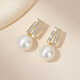 Yalundi niche temperament pearl earrings women's earrings 925 sterling silver unique earrings 2025 new hot style light luxury