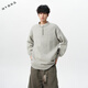 Yuexiang American Henry Collar Sweater Men's Autumn New Fashion Brand Large Size Loose Knitwear Casual Warm Inner Top Men Light Gray M