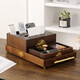Black walnut tissue box living room coffee table remote control storage box light luxury solid wood new Chinese style household toilet paper box upgraded vertical striped tissue box