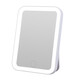 LED makeup mirror with light fill-in female folding Internet celebrity student ins style small mirror dormitory desktop portable makeup mirror square 8-inch beauty mirror white + smart touch + three-tone lighting