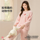 Urban Beauty Pajamas Women's Suit Coral Velvet Plush Cartoon Warm Plus Velvet Pullover Underwear Long Sleeve Home Clothes 2H3211