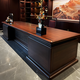 Fang Zaitang new Chinese style solid wood desk boss desk ebony wood executive desk high-end chairman background cabinet combination furniture boss desk color