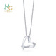 Chow Sang Sang Heart Shadow series heart-shaped platinum pendant for women without chain 89841P pricing