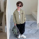 Boys' baseball uniform jacket spring and autumn 2025 new early spring children's clothing fashionable autumn jacket handsome top light green 120