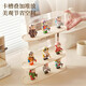 Blind box storage display stand Bubble Mart display cabinet small figurine doll doll cloth transparent dust-proof box arc single layer * 1 pack - free of glue / thickened and strong