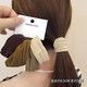 High elasticity wide facial mask muscle head rope 2025 new high-end rubber band women's hair tie headband high ponytail hair rope milk coffee color 4 pack same as the main picture