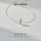 Jingrun Pearl Necklace Yilu G18K Gold Freshwater Pearl Pendant 11-12 Strong Light Round Self-Wearing Practical Gift