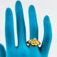 Star Ring Yellow Rose Hollow Five-Pointed Rose Shines and Eye-catching Daily Accessories for Girls