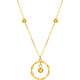 Saturday Lucky Yellow 18K Gold Necklace Female Lottery Gold Mobius Necklace Birthday Gift C0622437 40+5cm