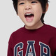 Gapu same style for boys and girls 2025 new autumn logo fleece sweatshirt children's wear