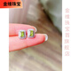 Jinwei natural peridot earrings 925 silver inlaid with 925 silver electroplated platinum 4*6mm commuter gift for girlfriend