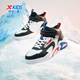 XTEP children's shoes, children's winter velvet sports shoes, versatile cotton shoes for boys and girls, XTEP white/black 38