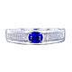 HEEKAIYI Sapphire Ring for Men Royal Blue 18K Gold Diamond Ring Chinese Valentine's Day Birthday Gift for Husband and Boyfriend Selected Sapphire Ring for Men 0.53 carat 18K Gold Inlaid