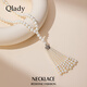 Qlady high-end tassel sweater chain pearl necklace 2025 new women's light luxury high-end accessories pendant pendant gift
