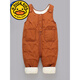 G.DUCKKIDS children's overalls for boys and girls in autumn and winter all-in-one velvet cotton pants for babies with open stalls for children and infants thickened outer pants, bean green and velvet thickened 80 (recommended for 12 to 18 months)
