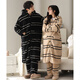 Fuxinkang Couple Pajamas Autumn and Winter Coral Velvet Thickened and Long Warm Men and Women Pajamas Flannel Bathrobes Home Clothes MJX-61065 2XL - Female Height 170-175 - Weight 140-160