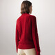 PALUOPO25 winter new solid color half turtleneck cable women's pure cashmere sweater pullover warm sweater ET20067R bright red clip flower M (100)