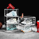 Pulian transparent shoe box shoe storage box anti-oxidation collection shoe cabinet magnetic side opening acrylic internet celebrity display shoe wall side opening - thickened magnetic transparent style 1 pack