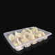Haofanjie disposable dumpling box dumpling freezing box compartment freezing special wonton packaging quick-frozen storage box wonton box 20 compartments packaging box 10 sets 1 layer