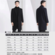 Playboy (PLAYBOY) 2025 woolen coat men's mid-length Korean style casual windbreaker for young and middle-aged people winter thickened woolen coat black XL recommended weight 140-155Jin Jin equals 0.5 kg