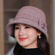 Bisi sheep middle-aged and elderly women's hats for autumn and winter mother's woolen basin hats old ladies and grandmothers cloth hats thickened fisherman hats 2319-deep khaki one-size-fits-all adjustable