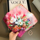 Raodie Hangzhou Silk 100 Mulberry Silk Square Scarf Scarf Feel Pink Flower Women's Tube Top Headband Main Picture Color 53*53cm