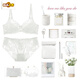 MORTEN SOLUM Big Brand Delphine Underwear Feminine Transparent Lace Large Breast Showing Small Wires Push-up Bra Breathable Bra Set T05-Noble Gray Set S 70A+