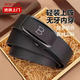 Men's leather leather toothless automatic buckle belt for young men, versatile business casual belt, inner wear trouser belt, black toothless aviation B 120cm