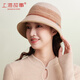 Shanghai Story Women's Pure Wool Hat Autumn and Winter Felt Hat Thickened Warm Gradient Color Fisherman Hat Birthday Gift Beige