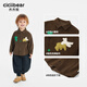 Cici Bear (ciciibear) pure cotton corduroy Cici Bear baby shirt boys jacket autumn new children's long-sleeved shirt tops fog white 100