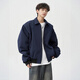 MMOPTOP American flight jacket autumn and winter men's fashion versatile loose casual jacket MJK10 navy blue L